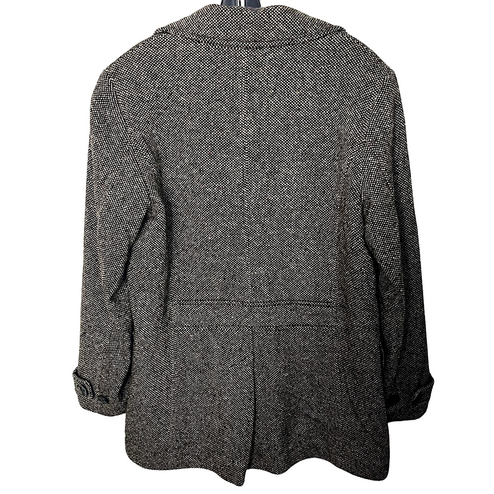 Eddie Bauer Women’s Tweed Wool Double Breasted Pea Coat Sz  M Preppy Streetwear - Picture 2 of 4